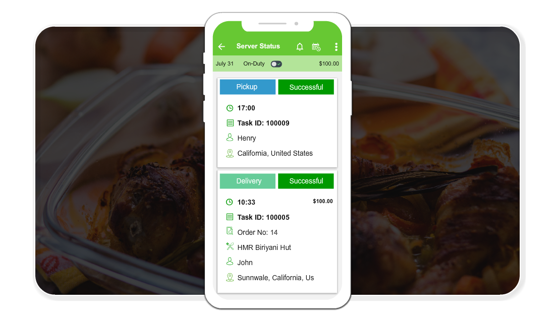 food delivery app